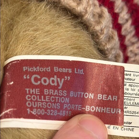 Pick Ford Bear "Cody" The Brass Button Bear collection vintage american Flag - Picture 7 of 9